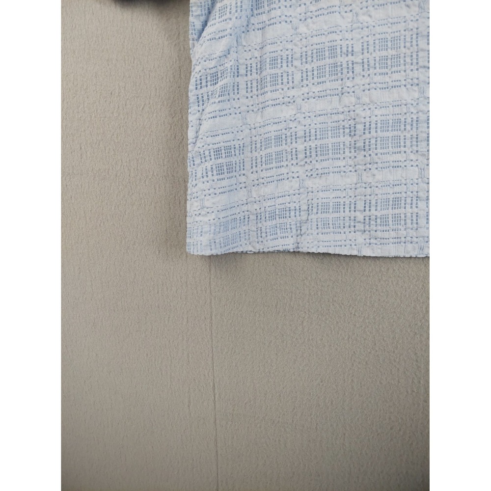 Forever New Women Tops 16 Light Blue Crew Neck Puffed Sleeve Back Button Casual - Picture 4 of 16
